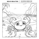 30 Coloring Pages, Beach Beauties Coloring Book For Relaxation and Stress Relief (5
