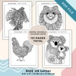 Animal Mandala Coloring Book