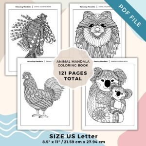 Animal Mandala Coloring Book