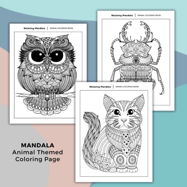 Animal Mandala Coloring Book (2)
