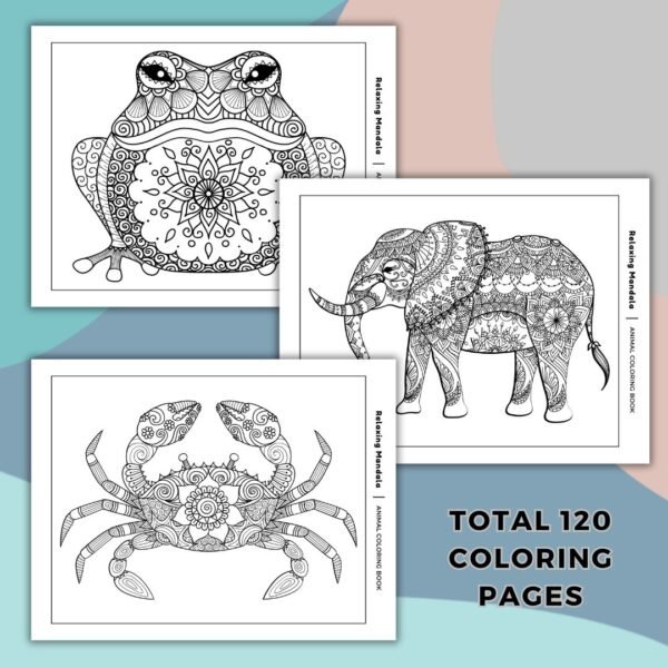 Animal Mandala Coloring Book (3)