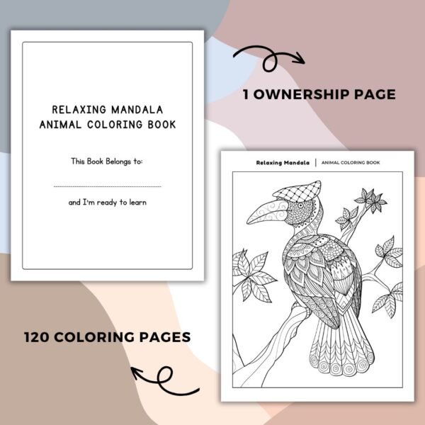Animal Mandala Coloring Book (4)