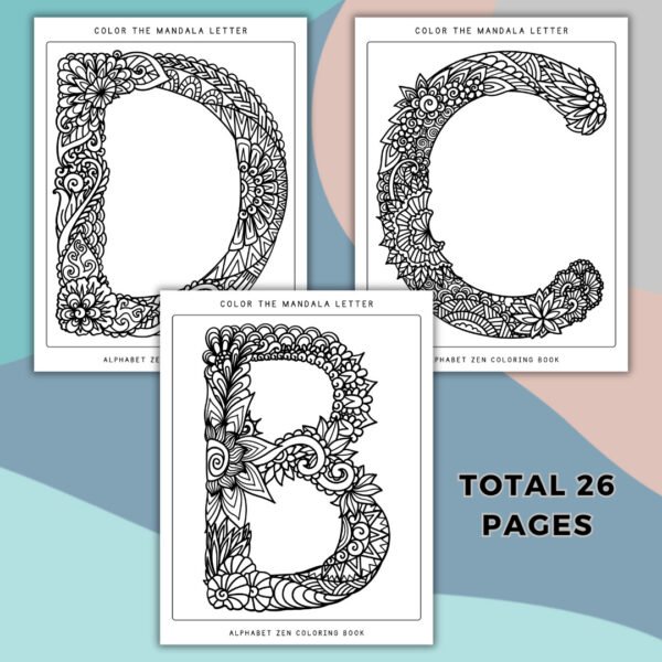 Alphabet Mandala Coloring Book (3)