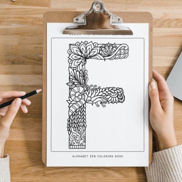 Alphabet Mandala Coloring Book (7)
