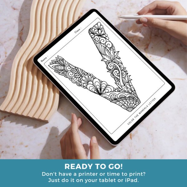 Alphabet Mandala Coloring Book (8)