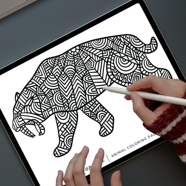 Animal Mandala Coloring Book (10)