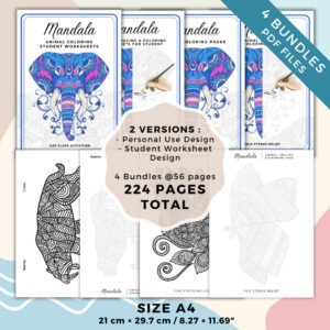 Animal Mandala Coloring Book