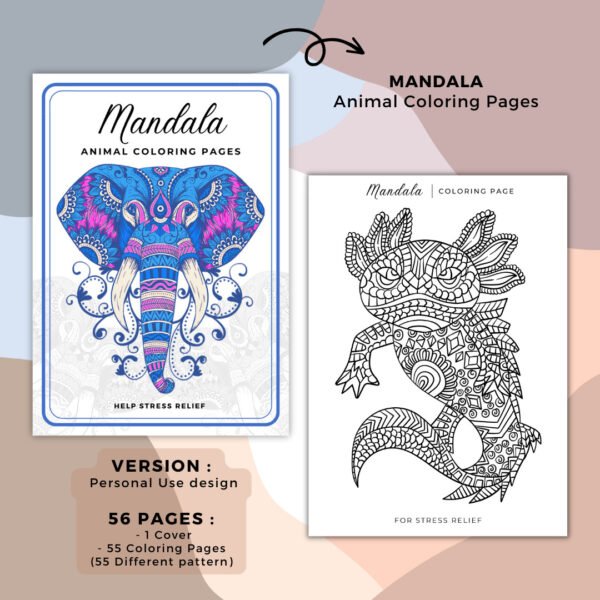 Animal Mandala Coloring Book (4)