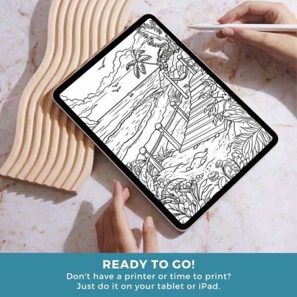Beach Scenery Coloring Pages (8)