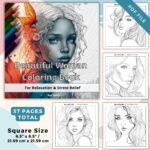 Beautiful Woman Coloring Book