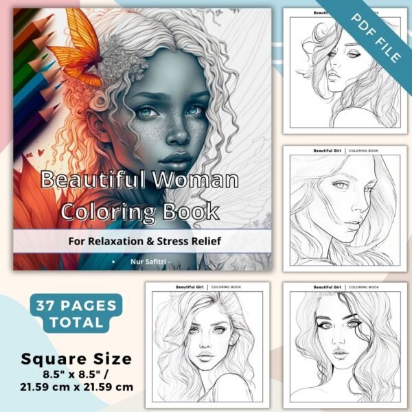 Beautiful Woman Coloring Book