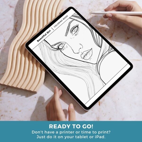 Beautiful Woman Coloring Book (7)