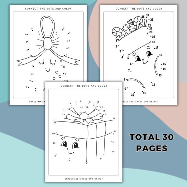 Christmas Magic Dot By Dot Coloring Book (3)