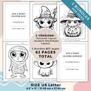 Cute Spooky Coloring Book