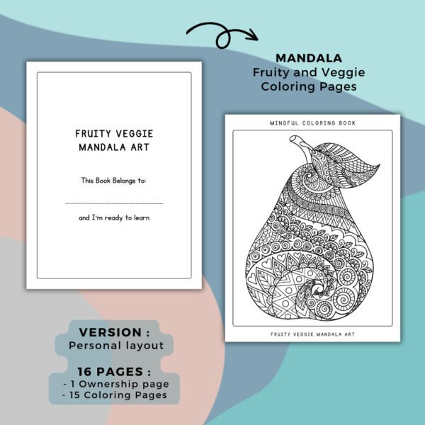 Fruity Veggie Mandala Coloring Book (2)