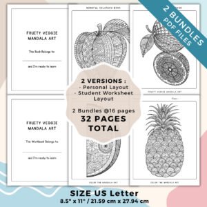Fruity Veggie Mandala Coloring Book