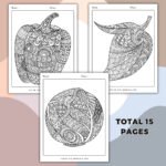 Fruity Veggie Mandala Coloring Book (5)