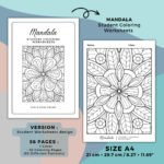 Mandala Intermediate Coloring Book Cover (2)