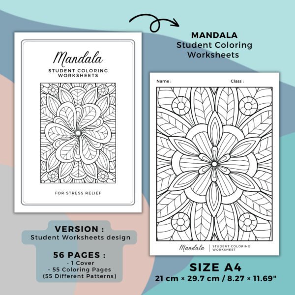 Mandala Intermediate Coloring Book Cover (2)