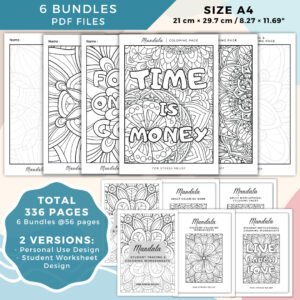 Mandala Intermediate Coloring Book Cover
