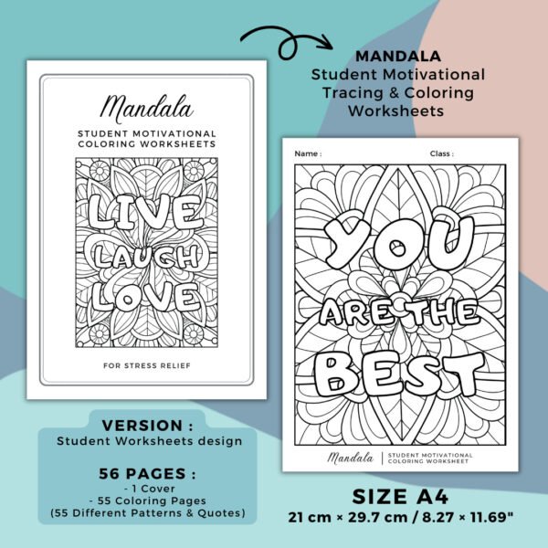 Mandala Intermediate Coloring Book Cover (4)