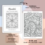 Mandala Intermediate Coloring Book Cover (5)