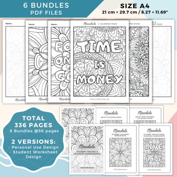Mandala Intermediate Coloring Book Cover