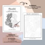 Mandala Woman Character Coloring Book Cover (5)