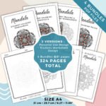 Mandala easy coloring pages cover