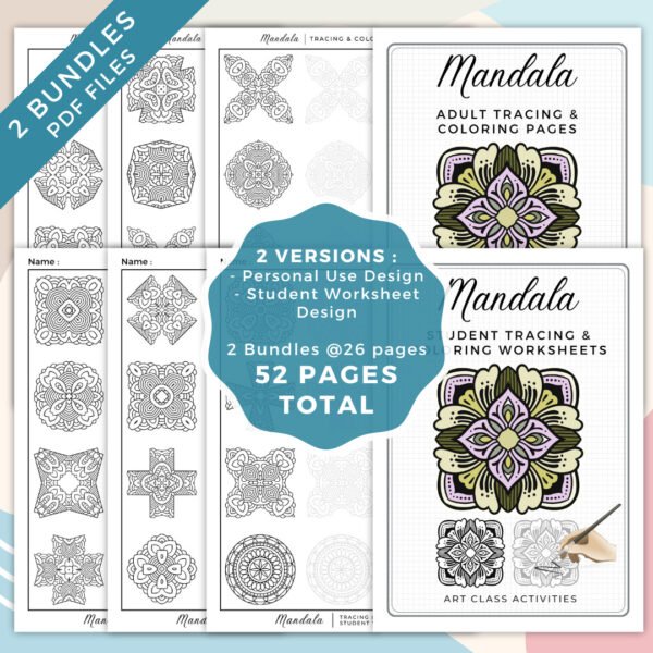 Mandala terracing Coloring Book Cover