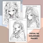 MangaZine 1 Princess Themed Coloring Pages (4)