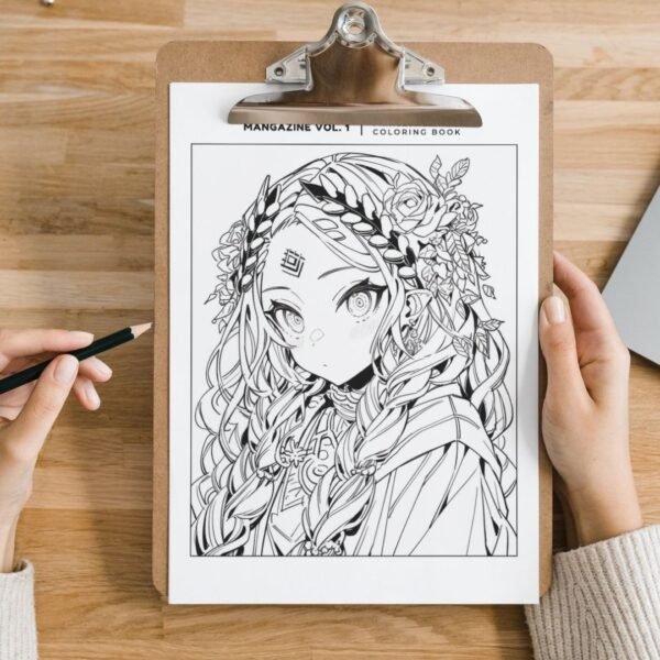MangaZine 1 Princess Themed Coloring Pages (7)