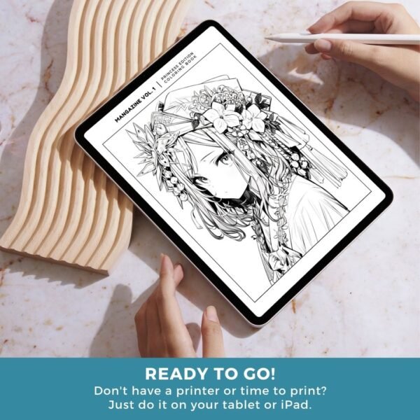 MangaZine 1 Princess Themed Coloring Pages (8)