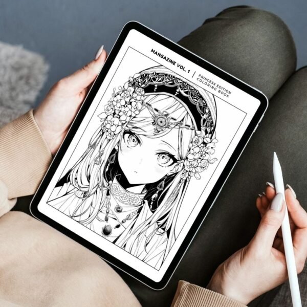 MangaZine 1 Princess Themed Coloring Pages (9)