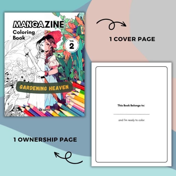 MangaZine 2 Gardening Themed Coloring Pages (2)