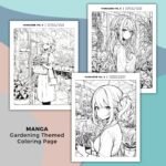 MangaZine 2 Gardening Themed Coloring Pages (3)