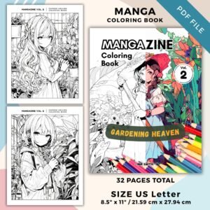 MangaZine 2 Gardening Themed Coloring Pages