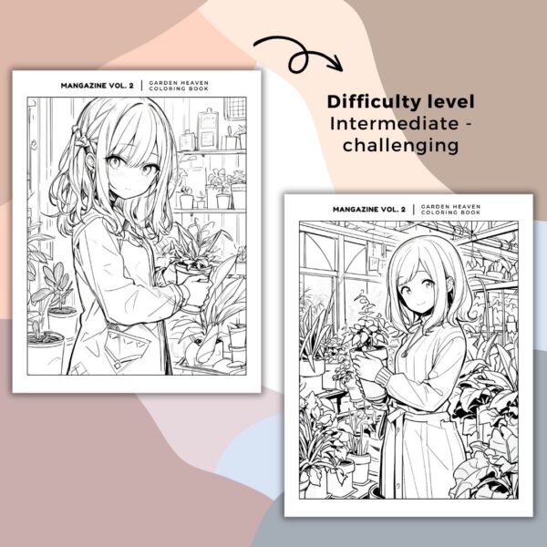 MangaZine 2 Gardening Themed Coloring Pages (5)