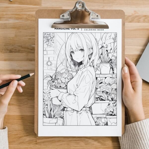 MangaZine 2 Gardening Themed Coloring Pages (7)