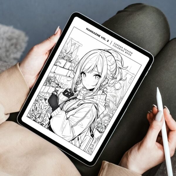 MangaZine 2 Gardening Themed Coloring Pages (9)