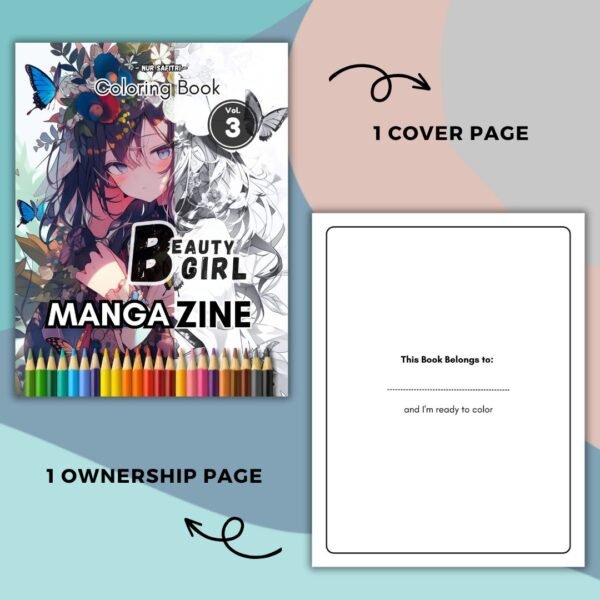 MangaZine 3 Beauty Girl Themed Coloring Pages (2)