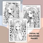 MangaZine 3 Beauty Girl Themed Coloring Pages (4)