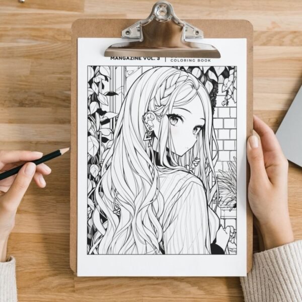 MangaZine 3 Beauty Girl Themed Coloring Pages (7)
