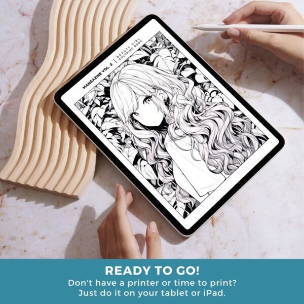MangaZine 3 Beauty Girl Themed Coloring Pages (8)
