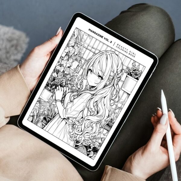 MangaZine 3 Beauty Girl Themed Coloring Pages (9)