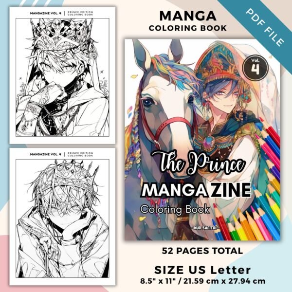 MangaZine 4 Prince Themed Coloring Pages