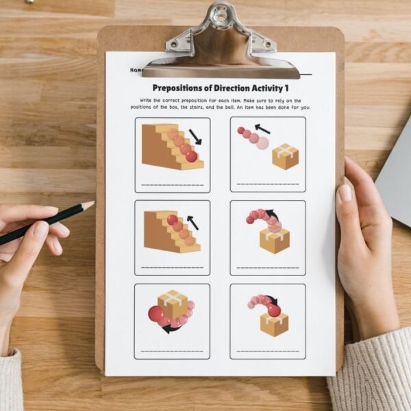 Preposition of Place and Direction Educational Book (11)