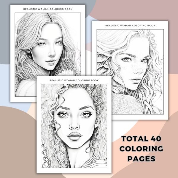 Realistic Woman Coloring Pages (4)