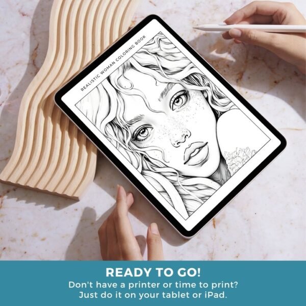 Realistic Woman Coloring Pages (8)