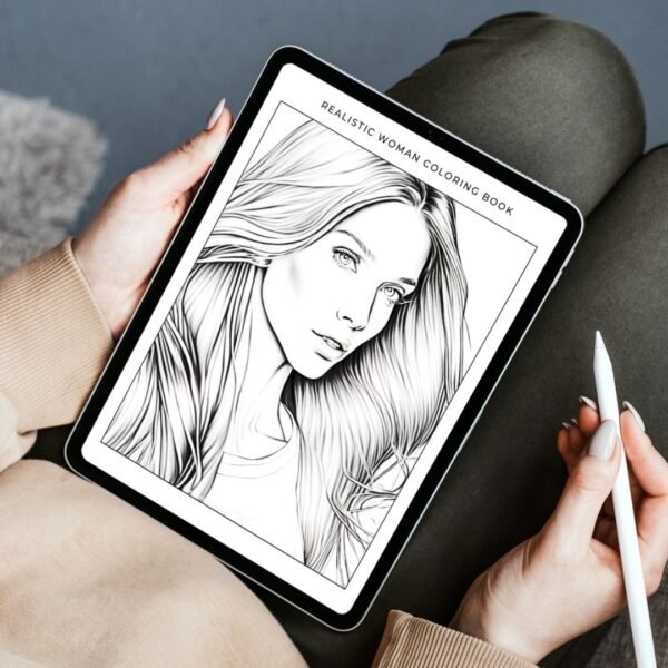 Realistic Woman Coloring Pages (9)
